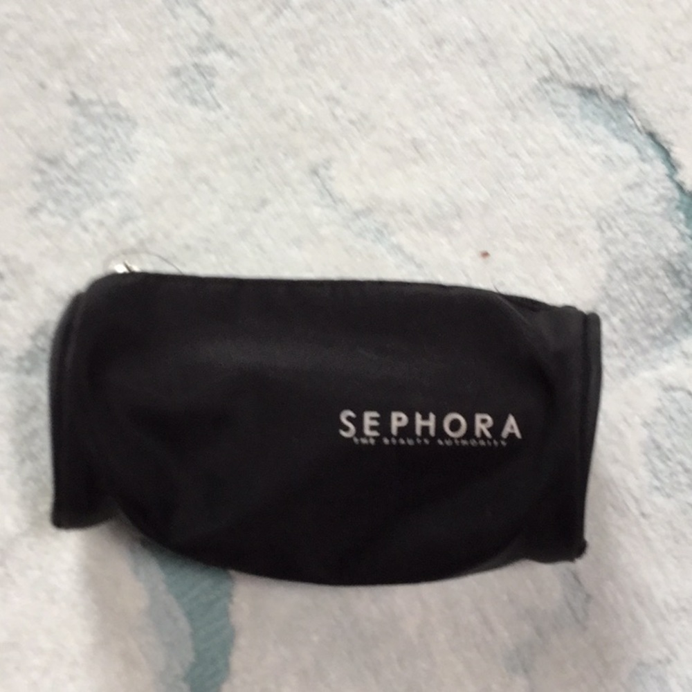 Sephora Brand black cosmetic bag